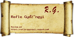 Refle Gyöngyi névjegykártya