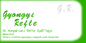 gyongyi refle business card